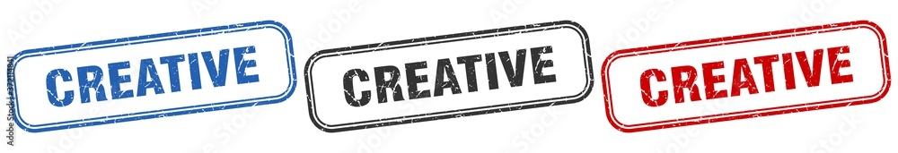 creative square isolated sign set. creative stamp creative square isolated sign set. creative stamp