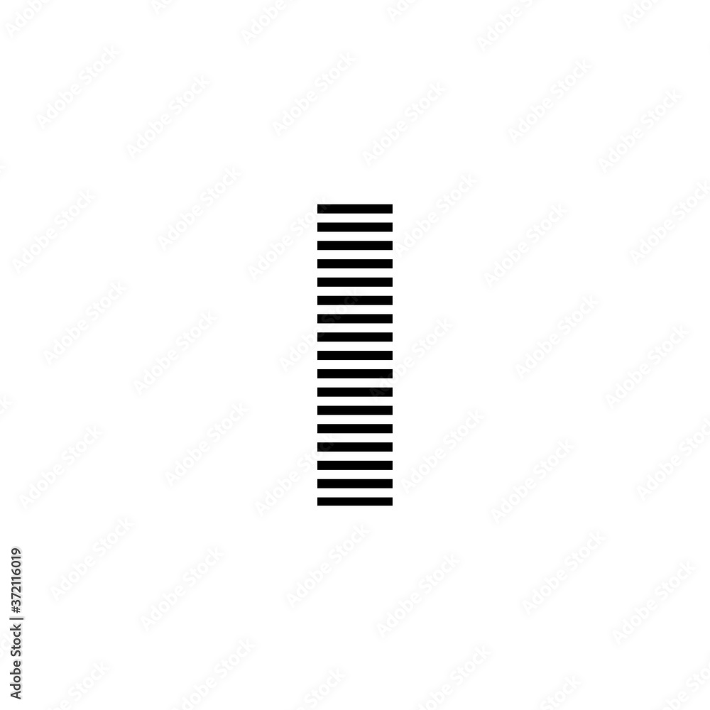 initial letter i abstract horizontal line logo vector