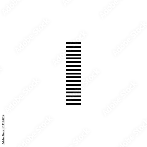 initial letter i abstract horizontal line logo vector