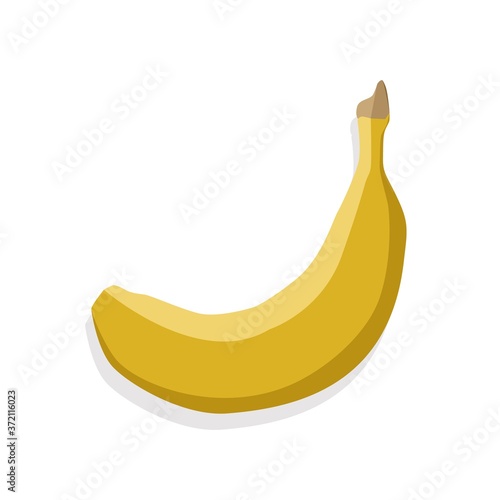 Banana Flat Icon Illustration Isolated in White