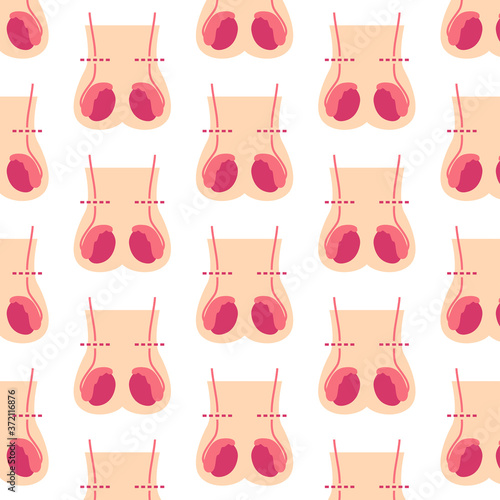 vasectomy seamless pattern, vector color flat illustration