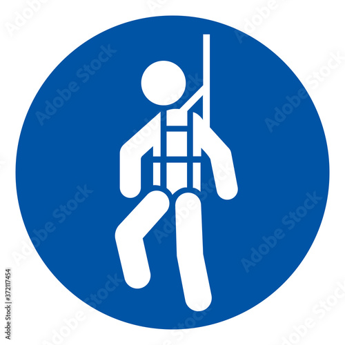 Wear Safety Harness Symbol Sign ,Vector Illustration, Isolate On White Background Label. EPS10