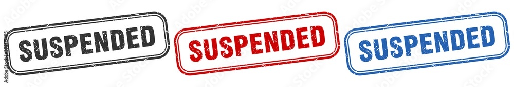 suspended square isolated sign set. suspended stamp suspended square isolated sign set. suspended stamp