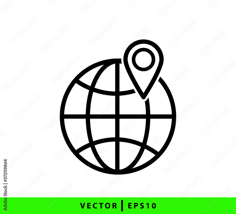 Globe icon vector logo design template Globe icon vector logo design template