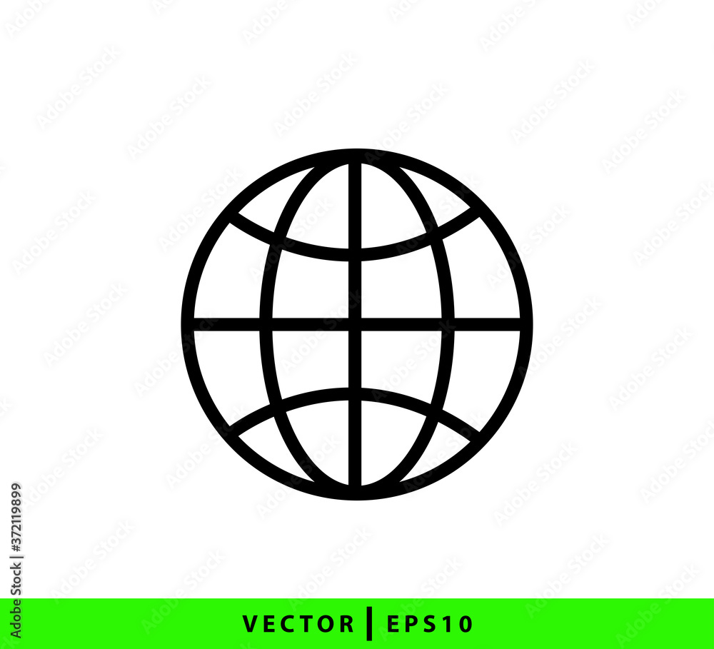 Globe icon vector logo design template