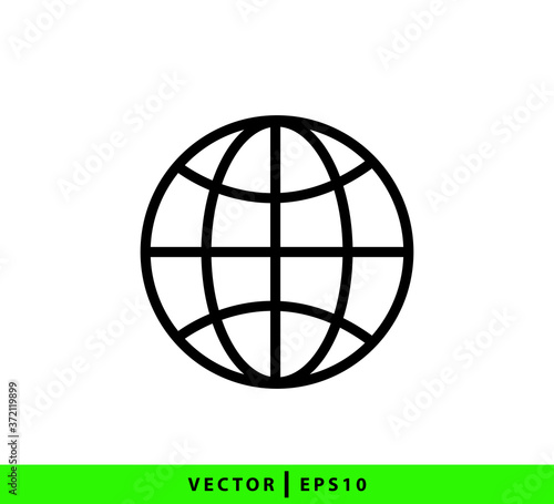 Globe icon vector logo design template