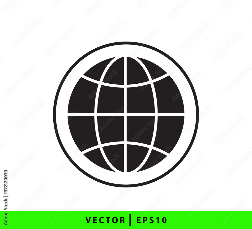 Globe icon vector logo design template Globe icon vector logo design template