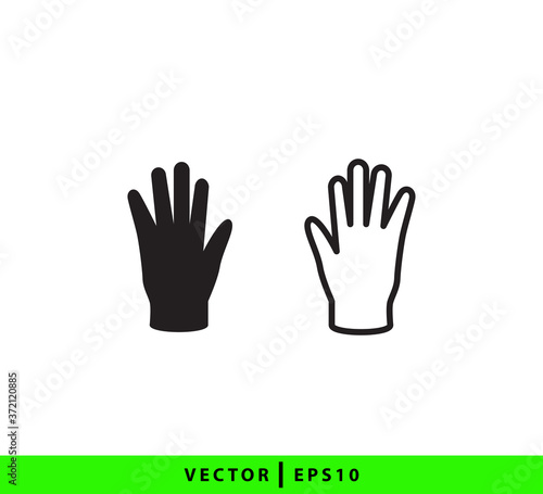 Glove icon vector flat style illustration