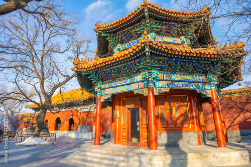 Yonghe Temple - the Palace of Peace and Harmony in Beijing, China photo