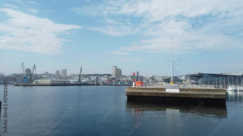 Port in La Coruna, city of Galicia. Spain. Europe Port in La Coruna, city of Galicia. Spain. Europe