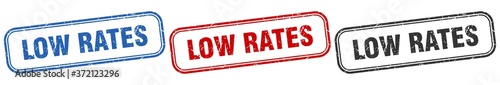 low rates square isolated sign set. low rates stamp