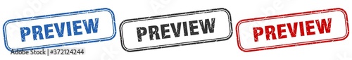 preview square isolated sign set. preview stamp
