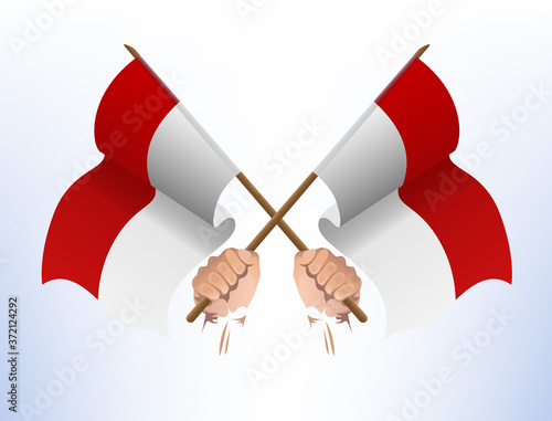 The flag fluttered across from the country of Monaco