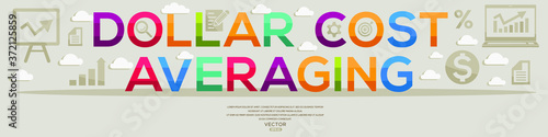 Creative (Dollar cost Averaging) Design,letters and icons,Vector illustration.