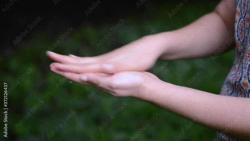 Woman taking hand sanitizer for eliminate covid-19 Woman taking hand sanitizer for eliminate covid-19