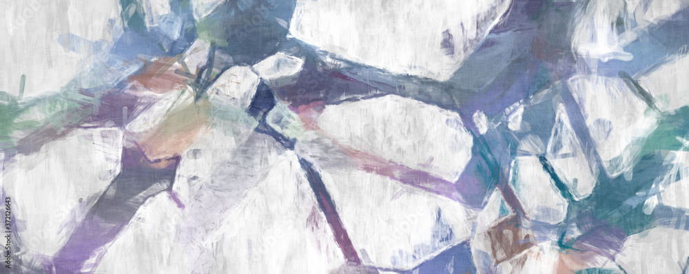Obraz premium Rough brushstrokes on abstract background. Brush painting. Color strokes of paint. Unique wall art. Modern art on canvas. Colorful contemporary artwork.