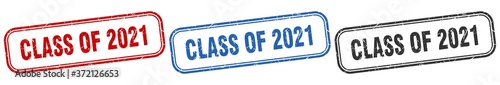 class of 2021 square isolated sign set. class of 2021 stamp