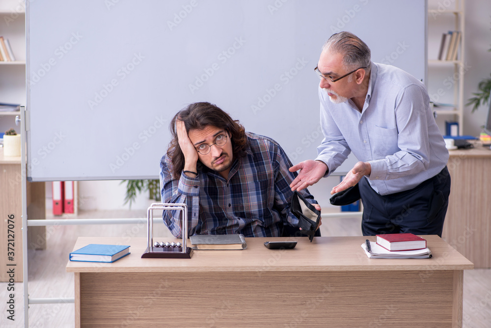 Two employees in bankruptcy concept Two employees in bankruptcy concept