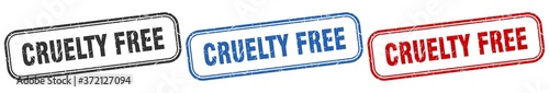 cruelty free square isolated sign set. cruelty free stamp