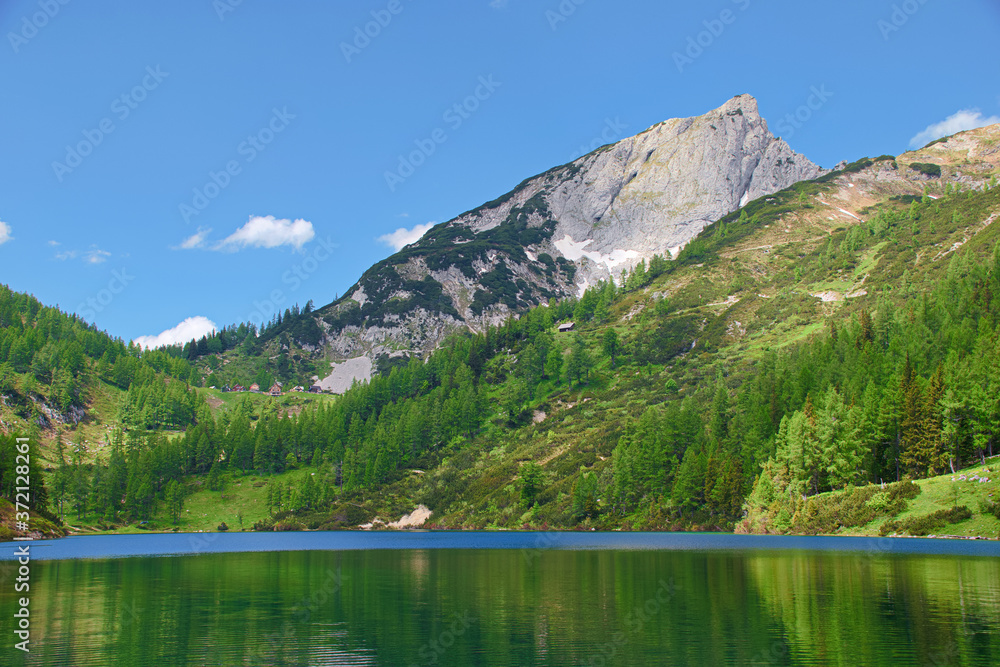 mountain lake in the alps, Tauplitzalm Austria