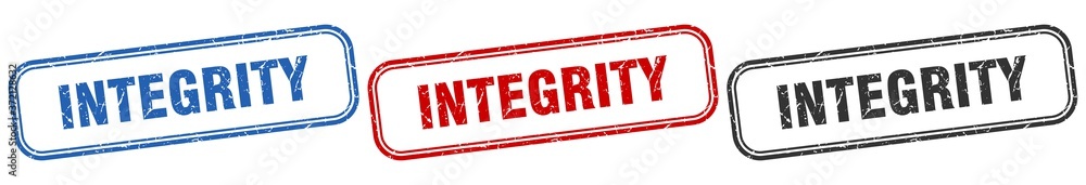 integrity square isolated sign set. integrity stamp integrity square isolated sign set. integrity stamp