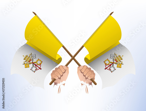 The flag fluttered across the Vatican state