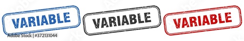 variable square isolated sign set. variable stamp