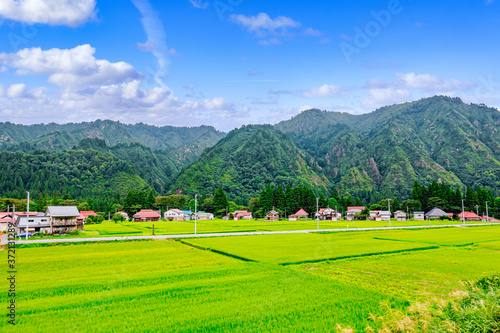 Obraz na płótnie 【日本の里山】福島県 会津の風景 w salonie