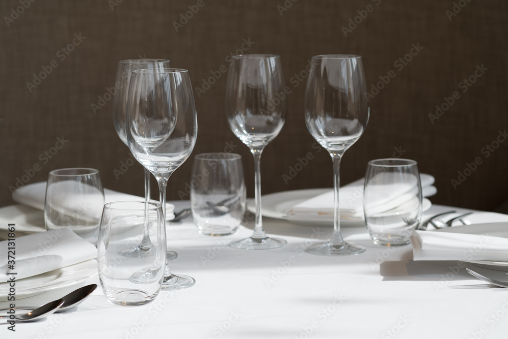 Empty glass on the table Empty glass on the table