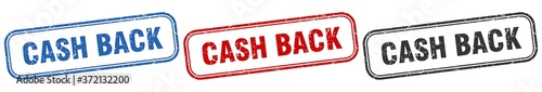 cash back square isolated sign set. cash back stamp