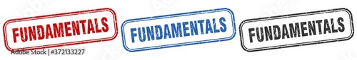 fundamentals square isolated sign set. fundamentals stamp