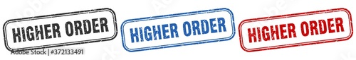 higher order square isolated sign set. higher order stamp