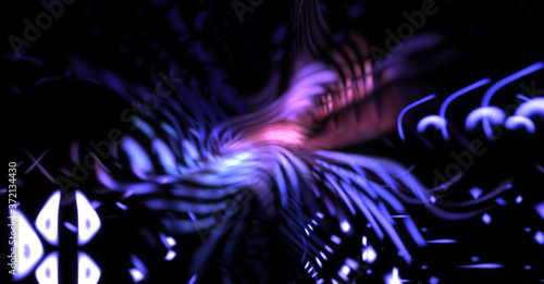 Light particle trails. Light explosion star with glowing particles and lines. Beautiful moving abstract rays background. © Hybrid Graphics