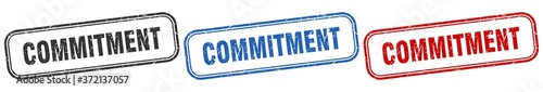 commitment square isolated sign set. commitment stamp