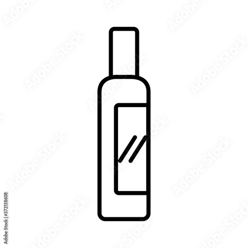 make up product in bottle line style icon