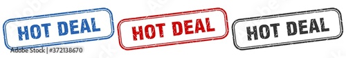 hot deal square isolated sign set. hot deal stamp