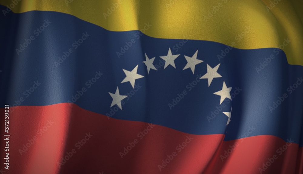 Flag of Venezuela. 3D rendering of the flag of the continental states of the Americas. Flag Series Illustration. Flag of Venezuela. 3D rendering of the flag of the continental states of the Americas. Flag Series Illustration.