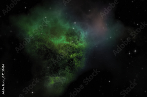 Fototapeta Naklejka Na Ścianę i Meble -  Star field in galaxy space with colorful nebula. Sci fi background of deep space. Ethereal wallpaper.