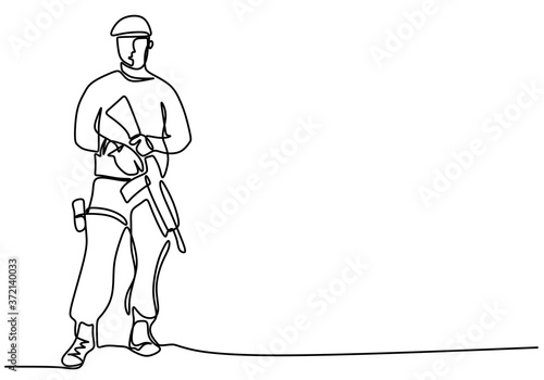One continuous line drawing...