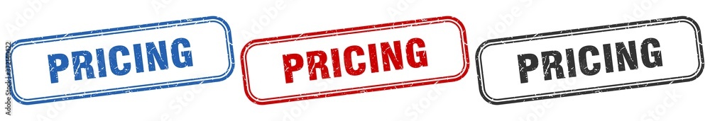 pricing square isolated sign set. pricing stamp pricing square isolated sign set. pricing stamp