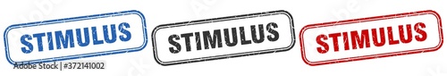 stimulus square isolated sign set. stimulus stamp
