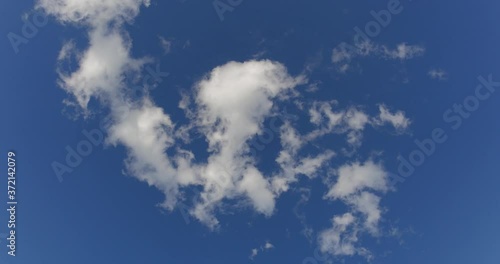 Cumulus humilis clouds on the blue sky. photo