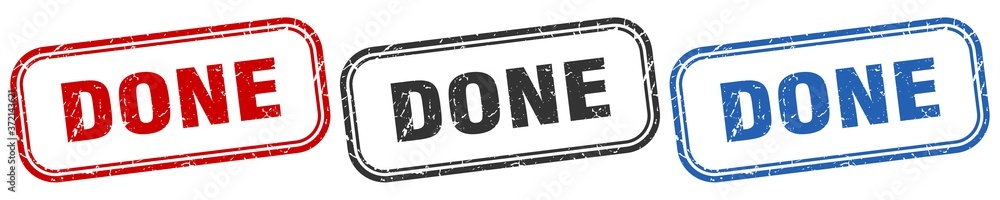 done square isolated sign set. done stamp done square isolated sign set. done stamp