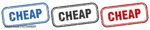 cheap square isolated sign set. cheap stamp