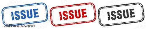 issue square isolated sign set. issue stamp