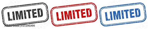 limited square isolated sign set. limited stamp