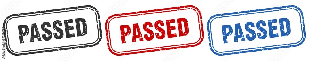 passed square isolated sign set. passed stamp passed square isolated sign set. passed stamp