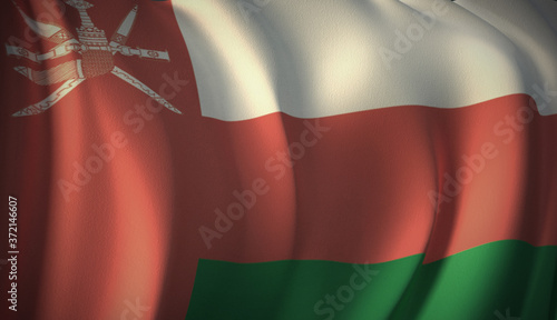 Flag of Oman. 3D rendering ...