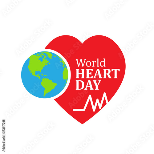 Celebrate World Heart Day. vector illustration