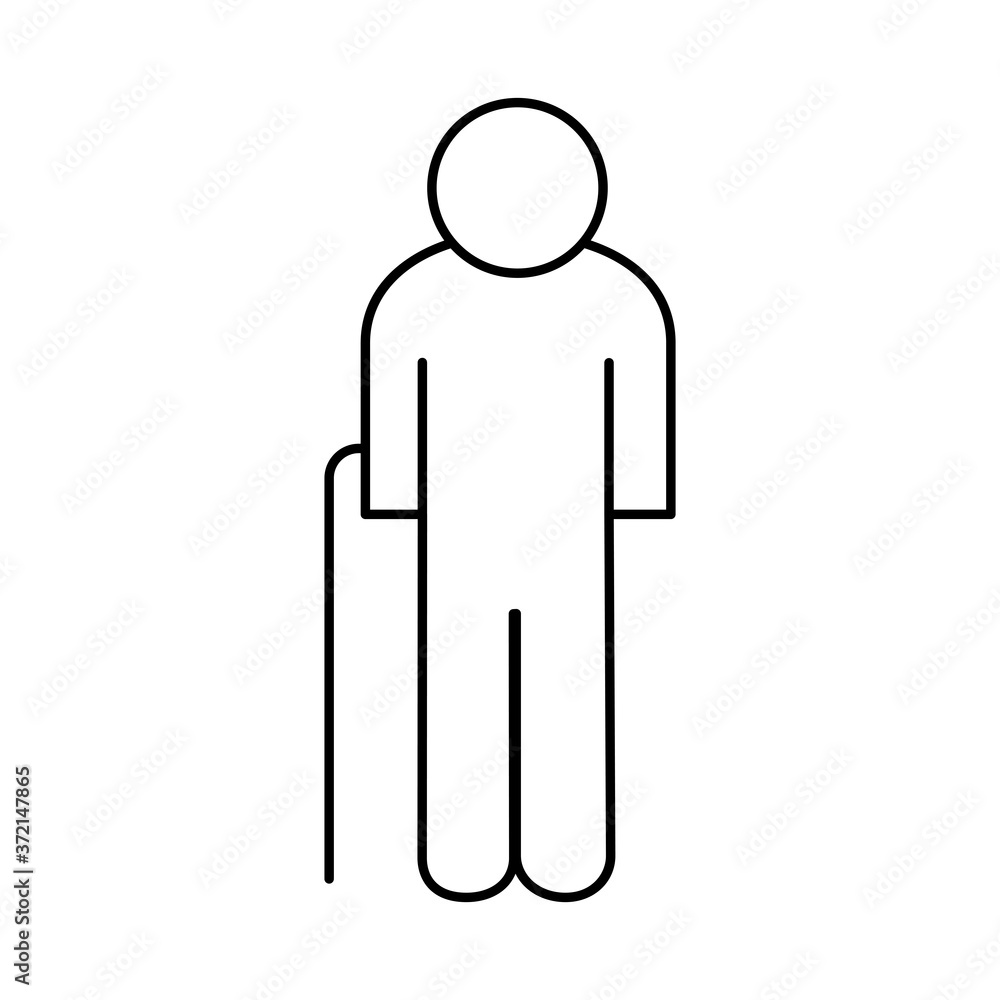 old grandfather avatar line style icon old grandfather avatar line style icon